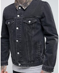 Veste en jean noire Asos