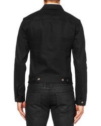 Veste en jean noire Saint Laurent