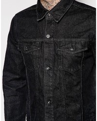 Veste en jean noire