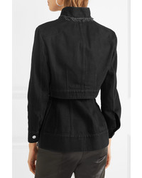 Veste en jean noire Alexander McQueen