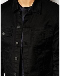 Veste en jean noire