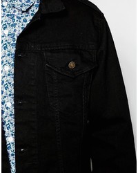 Veste en jean noire Reclaimed Vintage