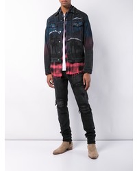 Veste en jean noire Amiri