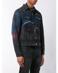 Veste en jean noire Amiri