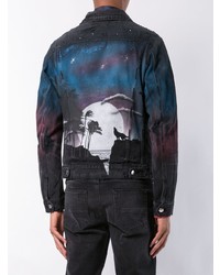 Veste en jean noire Amiri