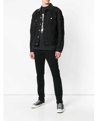 Veste en jean noire Diesel