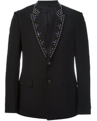 Veste en laine à clous noire