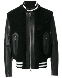 Veste en laine à rayures horizontales noire Givenchy