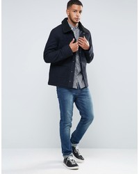 Veste en laine bleu marine Tokyo Laundry