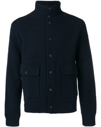 Veste en laine bleu marine Lardini