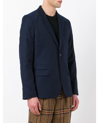 Veste en laine bleu marine AMI Alexandre Mattiussi