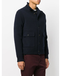 Veste en laine bleu marine Lardini