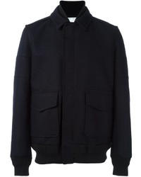 Veste en laine bleu marine Sacai