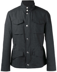 Veste en laine gris foncé Brunello Cucinelli