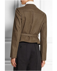 Veste en laine marron Christophe Lemaire