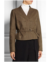 Veste en laine marron Christophe Lemaire