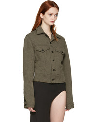 Veste en laine olive Haider Ackermann