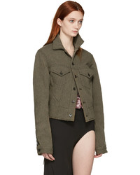 Veste en laine olive Haider Ackermann