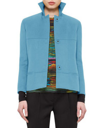 Veste en laine turquoise