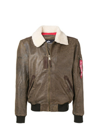 Veste en peau de mouton retournée marron Alpha Industries