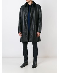 Veste en peau de mouton retournée noire Liska