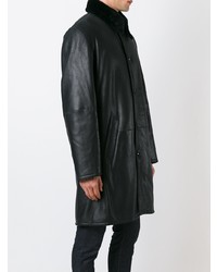 Veste en peau de mouton retournée noire Liska