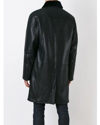 Veste en peau de mouton retournée noire Liska