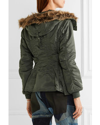 Veste en satin olive Junya Watanabe