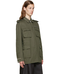 Veste en sergé olive Valentino