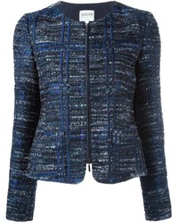 Veste en tweed bleu marine Armani Collezioni
