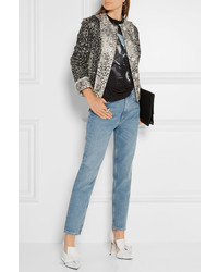 Veste en tweed gris foncé Christopher Kane