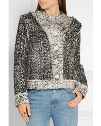 Veste en tweed gris foncé Christopher Kane