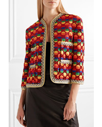 Veste en tweed multicolore Gucci