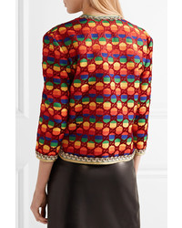 Veste en tweed multicolore Gucci