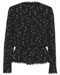 Veste en tweed noire Oscar de la Renta