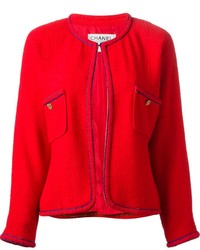 Veste en tweed rouge Chanel
