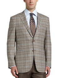 Veste en vichy beige