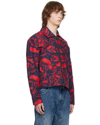 Veste harrington à fleurs bleu marine Andersson Bell