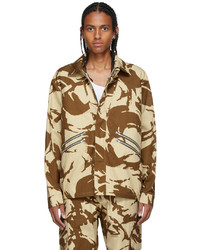 Veste harrington camouflage marron