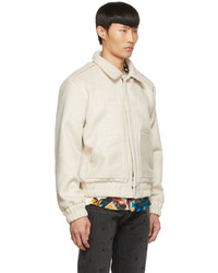 Veste harrington en laine beige Rhude