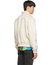 Veste harrington en laine beige Rhude