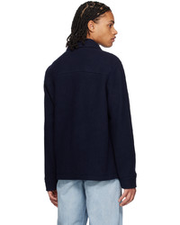 Veste harrington en laine bleu marine A.P.C.