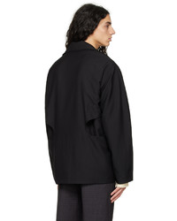 Veste harrington en laine noire Cornerstone