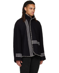 Veste harrington en laine noire 3MAN