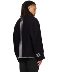 Veste harrington en laine noire 3MAN