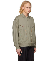 Veste harrington en laine olive Wacko Maria