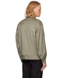 Veste harrington en laine olive Wacko Maria