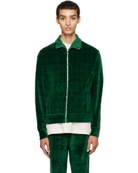 Veste harrington imprimée vert foncé