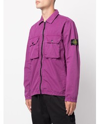 Veste harrington pourpre Stone Island