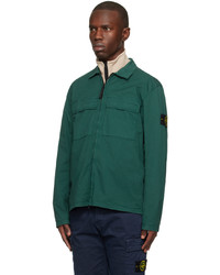 Veste harrington vert foncé Stone Island